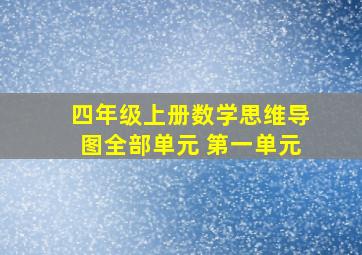 四年级上册数学思维导图全部单元 第一单元